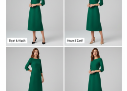 (Haki, açık, koyu) yeşil elbisenin altına ne renk ayakkabı giyilir?