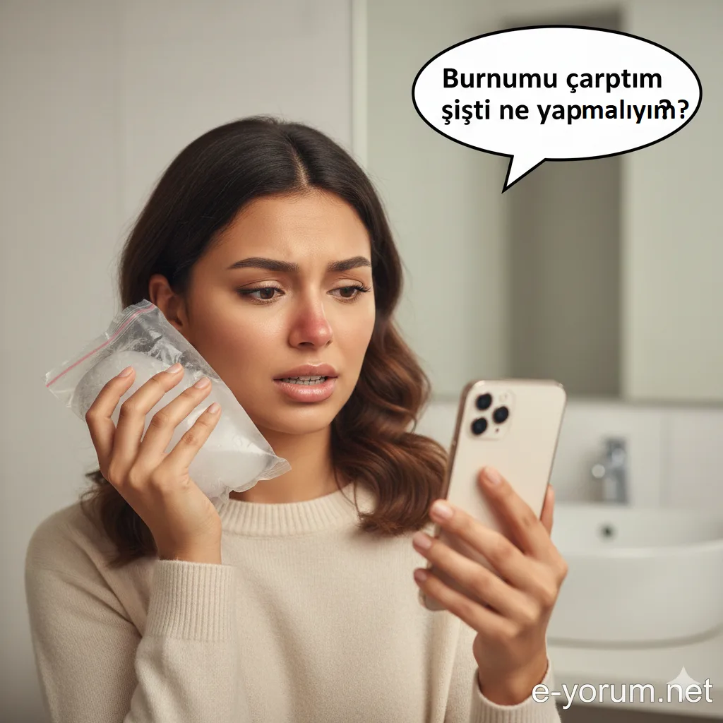 Geçende burnumu kapı kenarına çarptım şişti ne yapmalıyım?