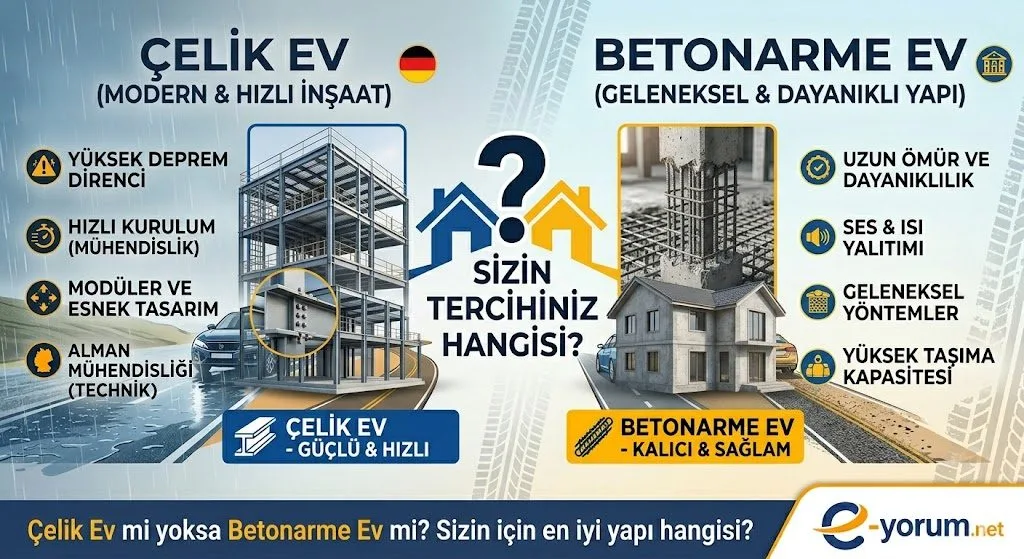 Çelik ev mi yaptırsam yoksa betonarme mi daha mantıklı olur?