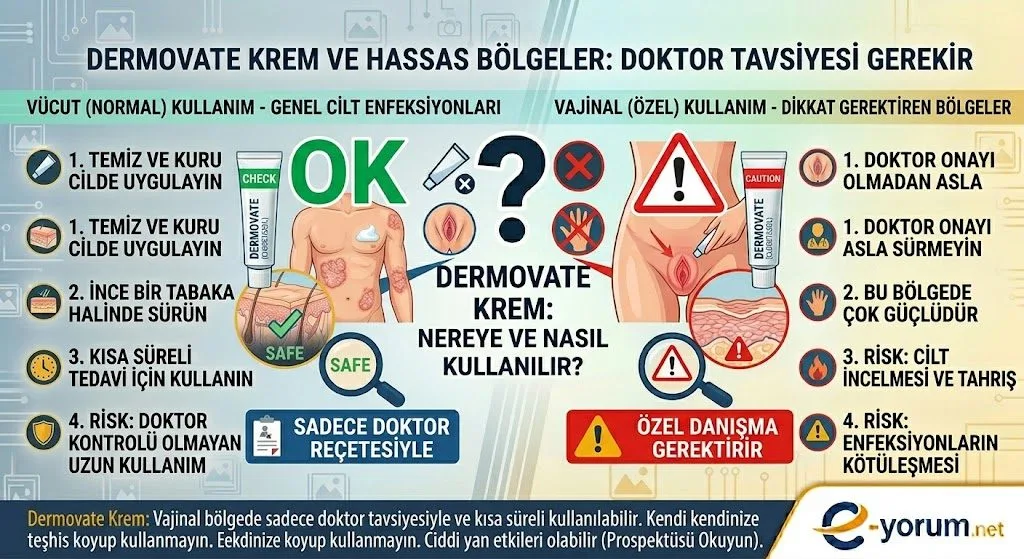 Dermovate krem vajina için kullanılır mı?