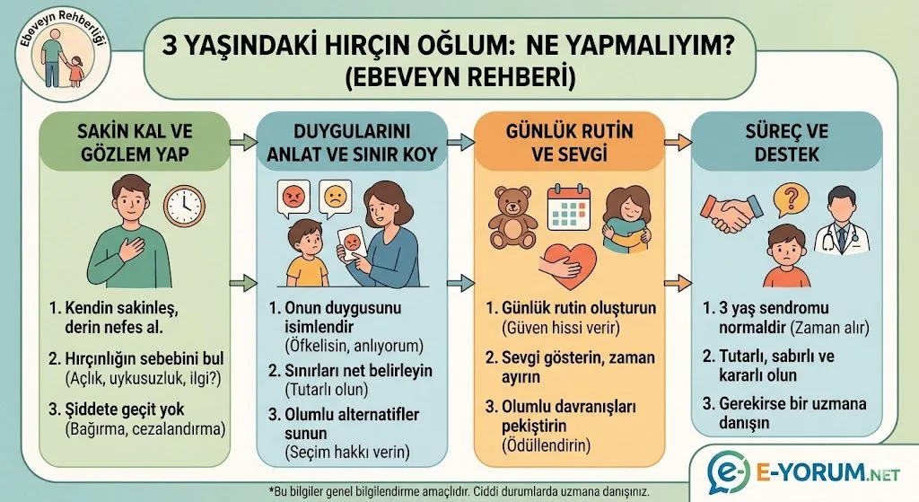 3 yaşındaki oğlum çok hırçın davranıyor ne yapmalıyım?