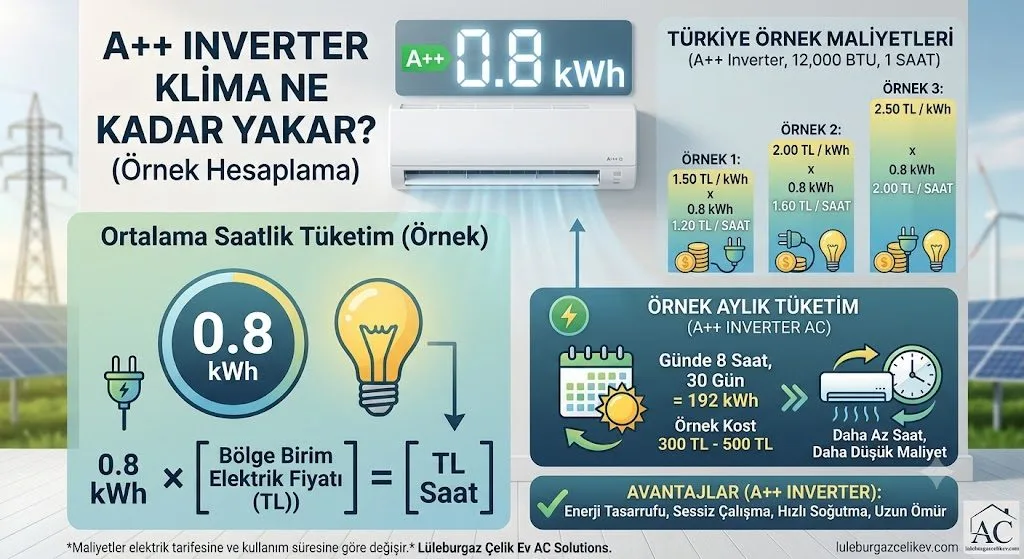 A++ inverter klima ne kadar yakar arkadaşlar?